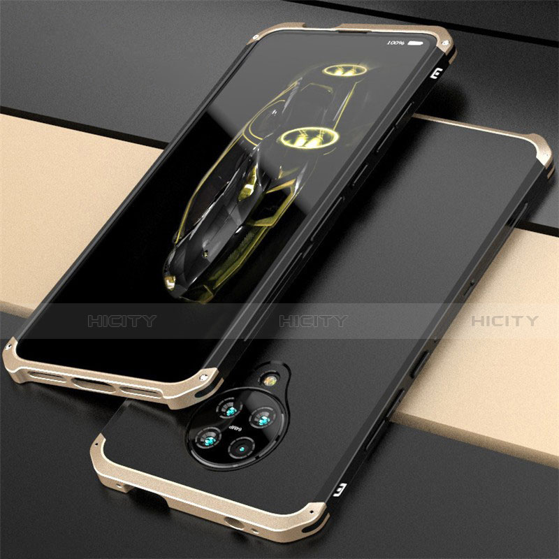 Handyhülle Hülle Luxus Aluminium Metall Tasche T03 für Xiaomi Redmi K30 Pro Zoom Gold