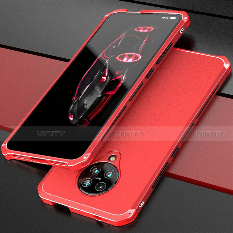 Handyhülle Hülle Luxus Aluminium Metall Tasche T03 für Xiaomi Redmi K30 Pro Zoom Rot