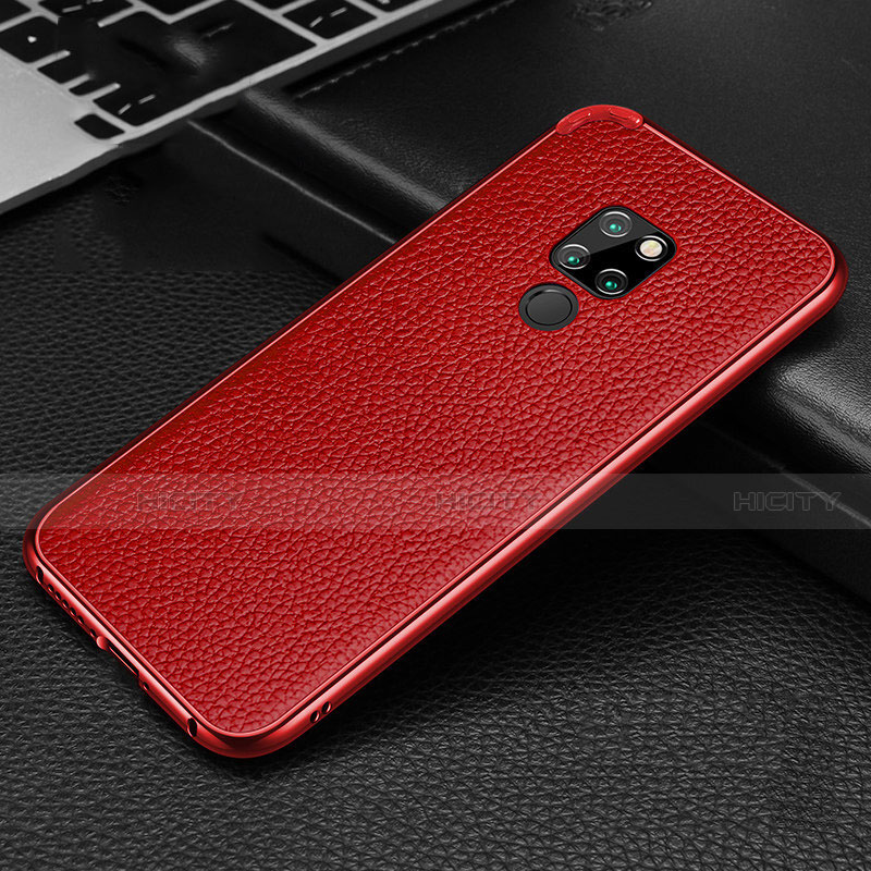 Handyhülle Hülle Luxus Aluminium Metall Tasche T04 für Huawei Mate 20 Rot