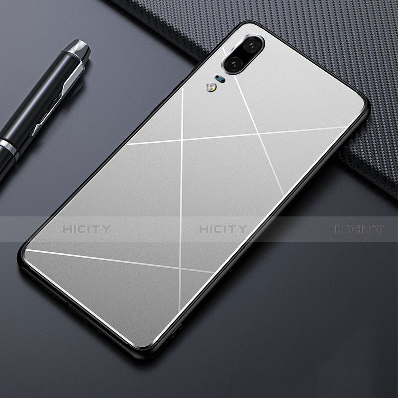 Handyhülle Hülle Luxus Aluminium Metall Tasche T04 für Huawei P20 groß