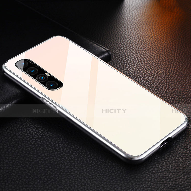 Handyhülle Hülle Luxus Aluminium Metall Tasche T04 für Oppo Reno3 Pro groß