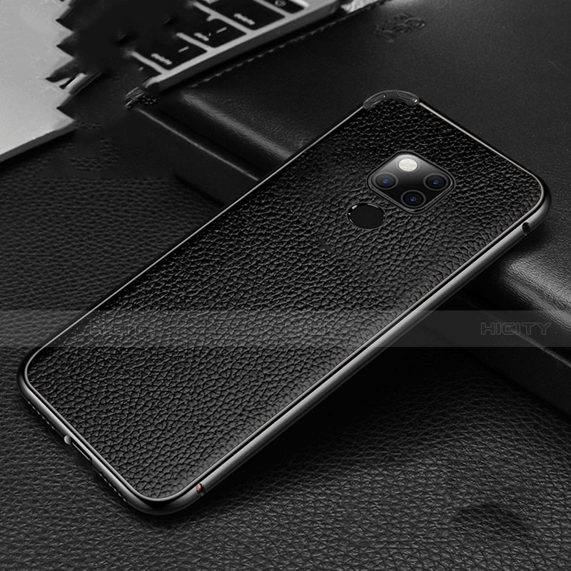 Handyhülle Hülle Luxus Aluminium Metall Tasche T08 für Huawei Mate 20 X 5G Schwarz