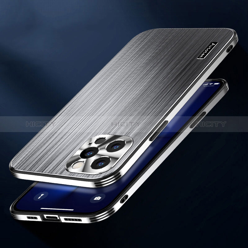 Handyhülle Hülle Luxus Aluminium Metall und Silikon Rahmen Tasche AT1 für Apple iPhone 13 Pro
