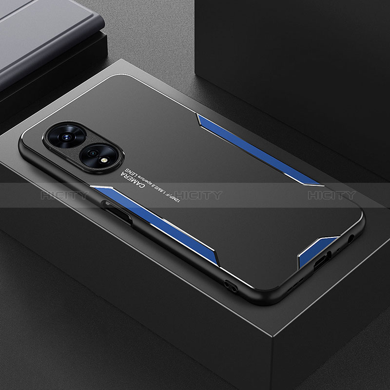 Handyhülle Hülle Luxus Aluminium Metall und Silikon Rahmen Tasche für Oppo A1 Pro 5G