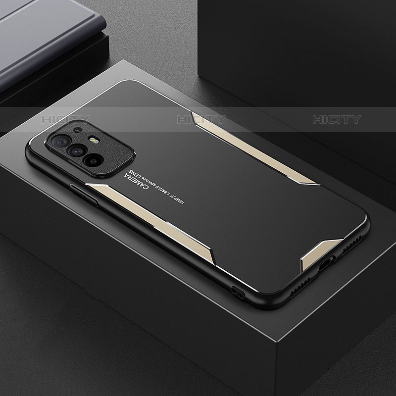 Handyhülle Hülle Luxus Aluminium Metall und Silikon Rahmen Tasche für Oppo A95 5G groß