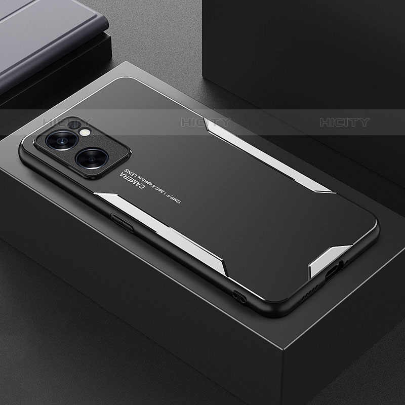 Handyhülle Hülle Luxus Aluminium Metall und Silikon Rahmen Tasche für Oppo Reno7 SE 5G