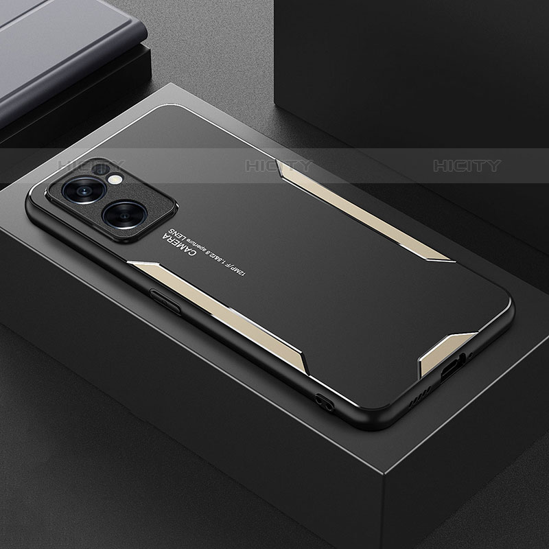 Handyhülle Hülle Luxus Aluminium Metall und Silikon Rahmen Tasche für Oppo Reno7 SE 5G