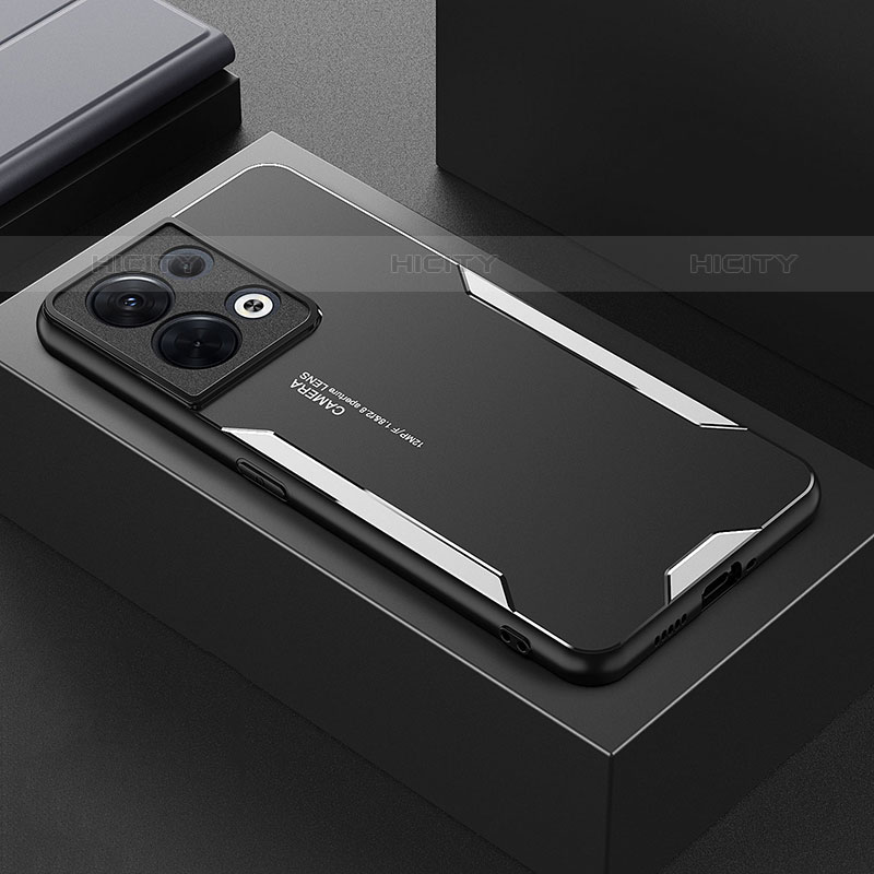 Handyhülle Hülle Luxus Aluminium Metall und Silikon Rahmen Tasche für Oppo Reno9 Pro 5G