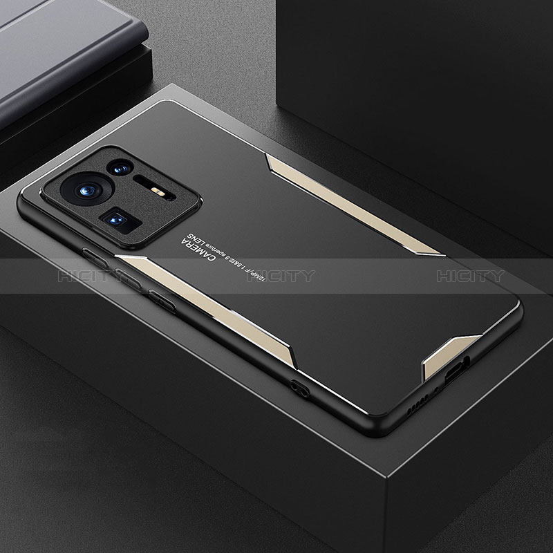 Handyhülle Hülle Luxus Aluminium Metall und Silikon Rahmen Tasche für Xiaomi Mi Mix 4 5G Gold