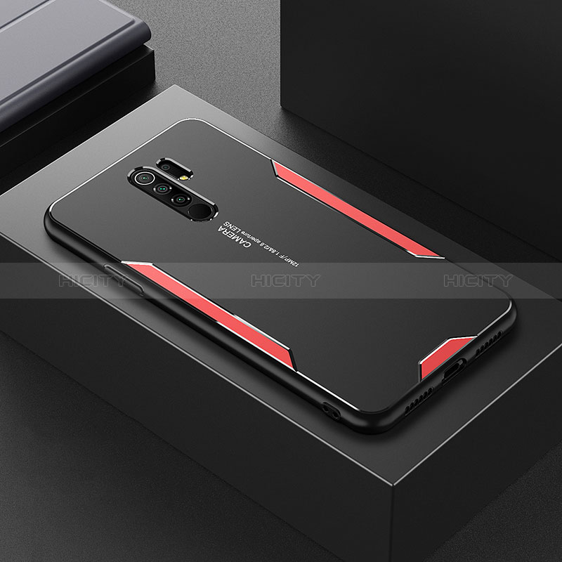 Handyhülle Hülle Luxus Aluminium Metall und Silikon Rahmen Tasche für Xiaomi Redmi 9 Prime India
