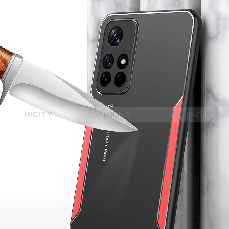 Handyhülle Hülle Luxus Aluminium Metall und Silikon Rahmen Tasche für Xiaomi Redmi Note 11 5G