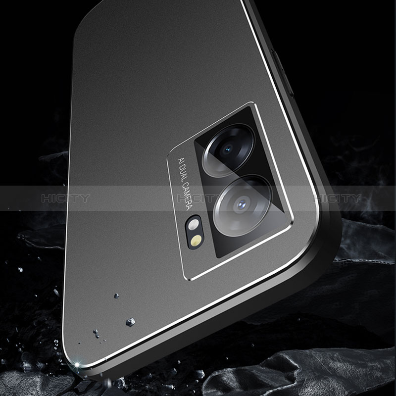 Handyhülle Hülle Luxus Aluminium Metall und Silikon Rahmen Tasche J01 für Oppo K10 5G India