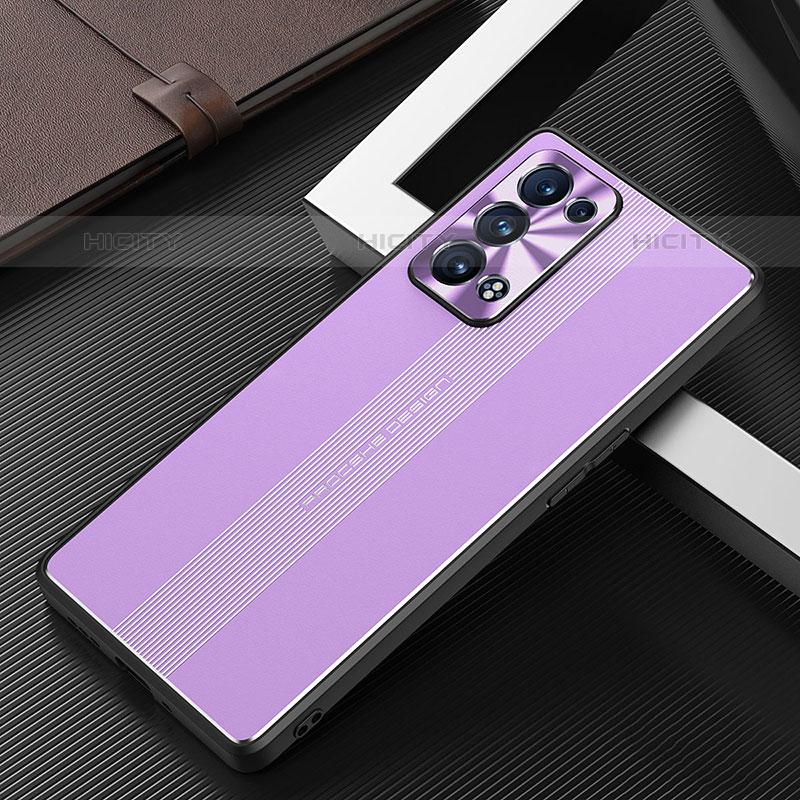 Handyhülle Hülle Luxus Aluminium Metall und Silikon Rahmen Tasche J02 für Oppo Reno6 Pro 5G