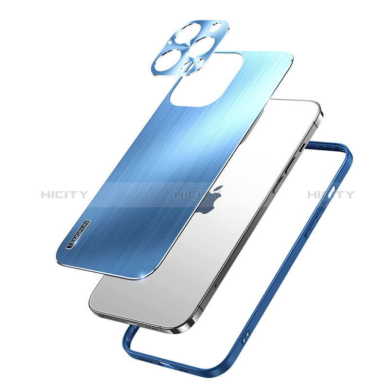 Handyhülle Hülle Luxus Aluminium Metall und Silikon Rahmen Tasche JL1 für Apple iPhone 13