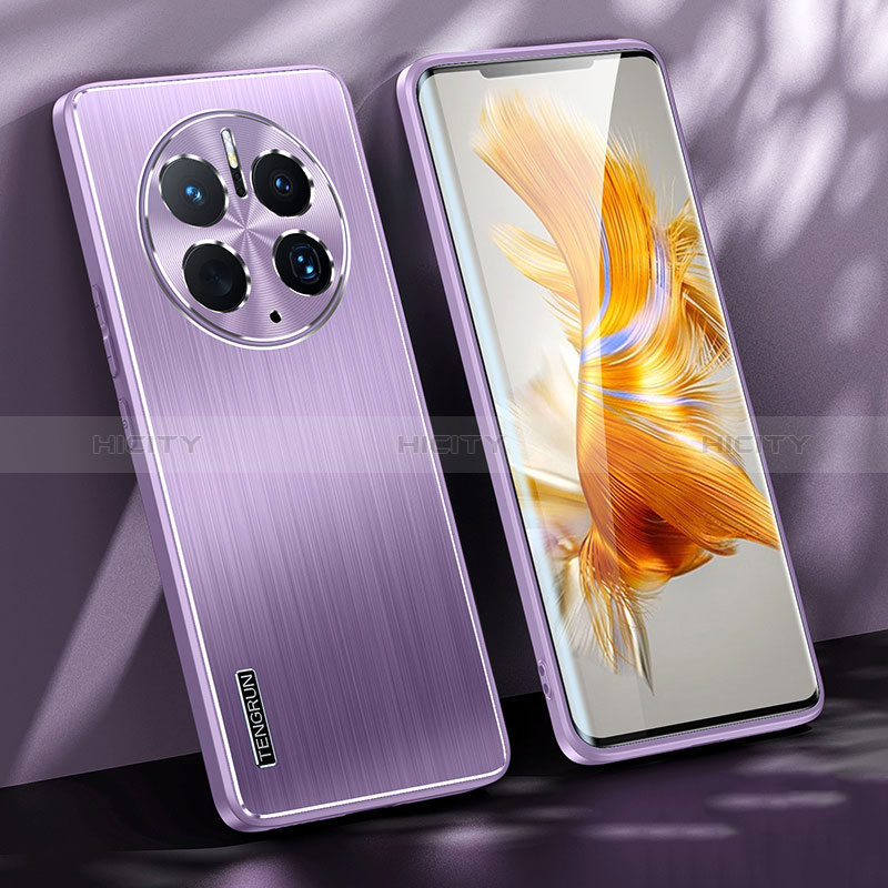 Handyhülle Hülle Luxus Aluminium Metall und Silikon Rahmen Tasche JL1 für Huawei Mate 50 Pro Violett