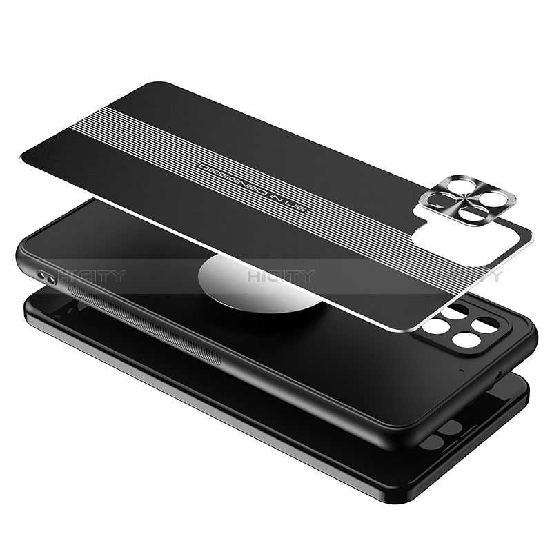 Handyhülle Hülle Luxus Aluminium Metall und Silikon Rahmen Tasche JL1 für Samsung Galaxy A12 5G groß