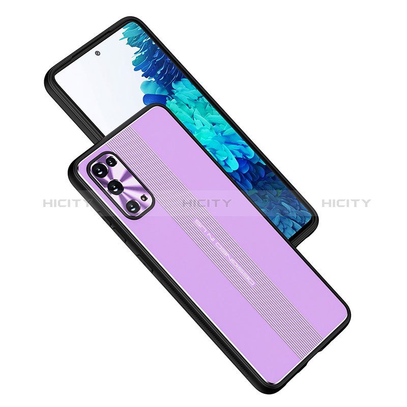 Handyhülle Hülle Luxus Aluminium Metall und Silikon Rahmen Tasche JL1 für Samsung Galaxy S20 Lite 5G Violett