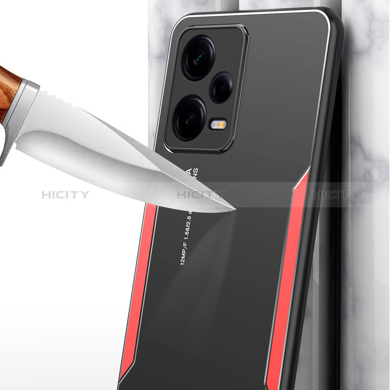 Handyhülle Hülle Luxus Aluminium Metall und Silikon Rahmen Tasche JL2 für Xiaomi Redmi Note 12 Explorer groß