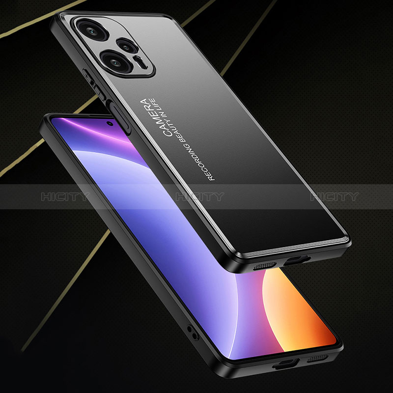 Handyhülle Hülle Luxus Aluminium Metall und Silikon Rahmen Tasche JL2 für Xiaomi Redmi Note 12 Turbo 5G groß