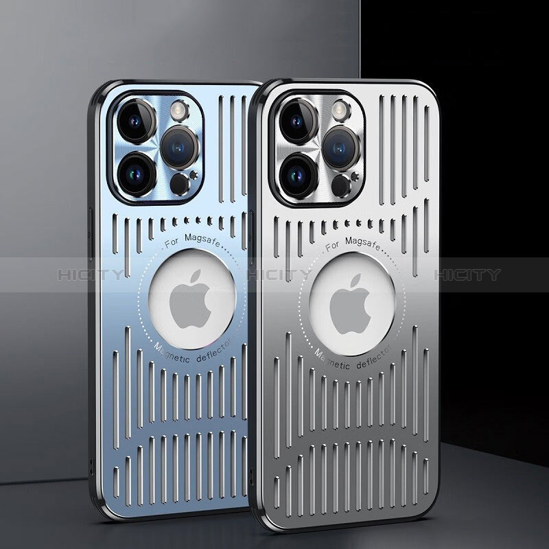 Handyhülle Hülle Luxus Aluminium Metall und Silikon Rahmen Tasche mit Mag-Safe Magnetic Magnetisch TX1 für Apple iPhone 14 Pro