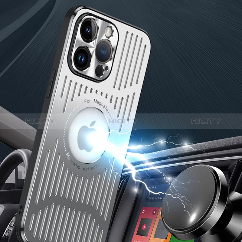 Handyhülle Hülle Luxus Aluminium Metall und Silikon Rahmen Tasche mit Mag-Safe Magnetic Magnetisch TX1 für Apple iPhone 14 Pro