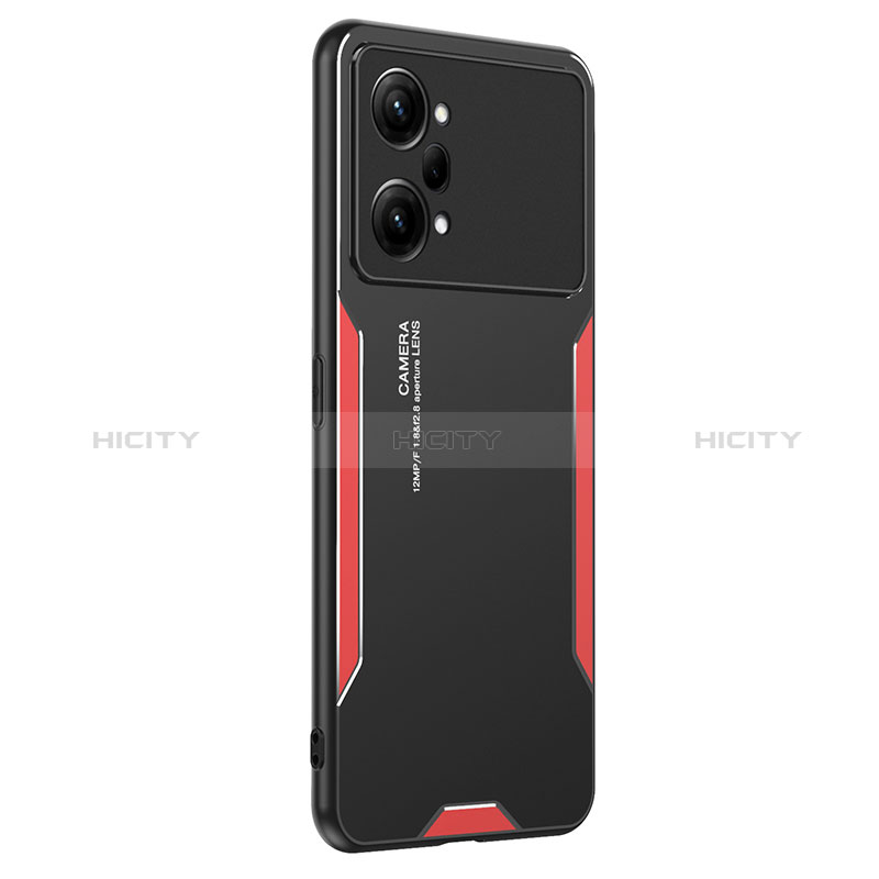 Handyhülle Hülle Luxus Aluminium Metall und Silikon Rahmen Tasche PB1 für Oppo K10 Pro 5G Rot Plus