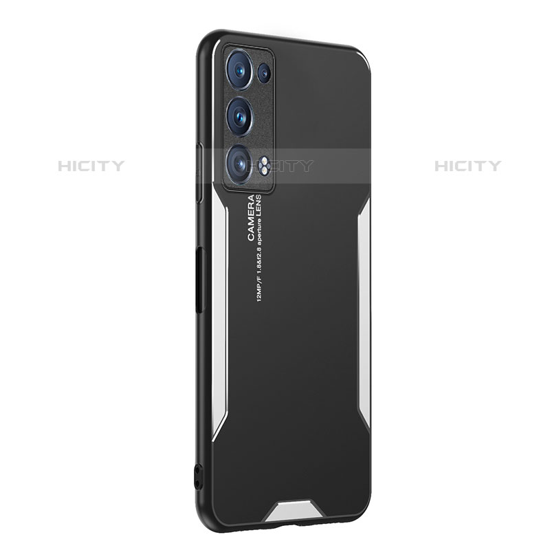 Handyhülle Hülle Luxus Aluminium Metall und Silikon Rahmen Tasche PB1 für Oppo Reno6 Pro 5G