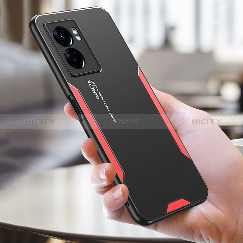 Handyhülle Hülle Luxus Aluminium Metall und Silikon Rahmen Tasche PB1 für Realme V23i 5G