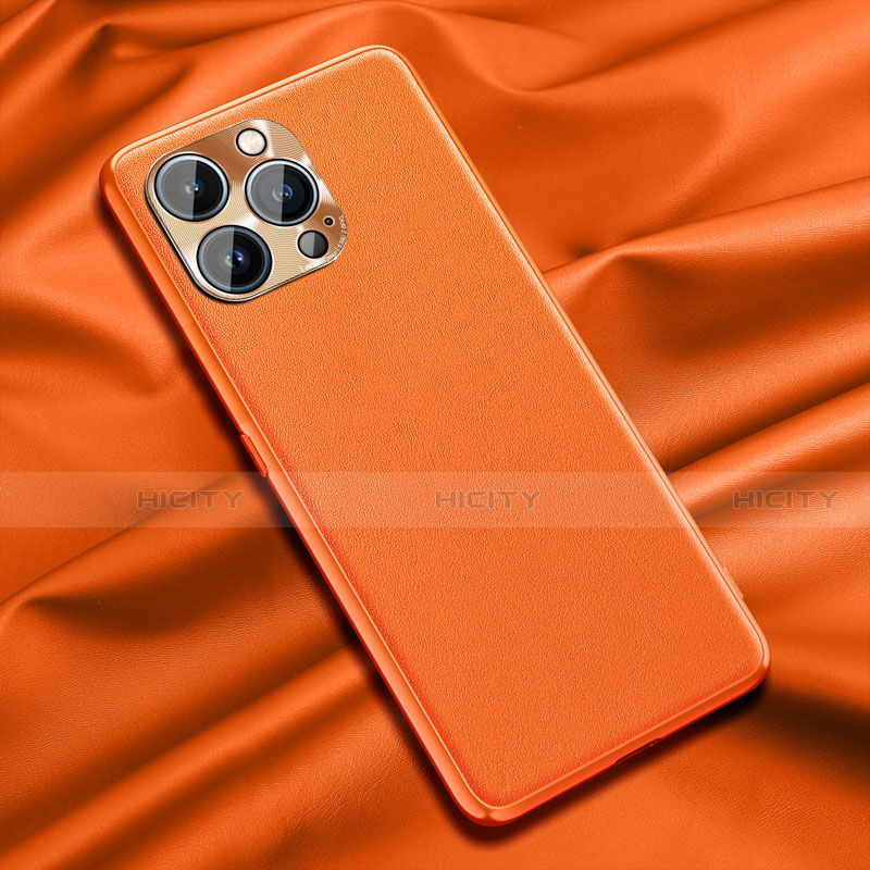 Handyhülle Hülle Luxus Leder Schutzhülle A01 für Apple iPhone 14 Pro Orange