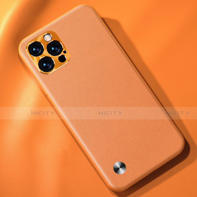 Handyhülle Hülle Luxus Leder Schutzhülle A05 für Apple iPhone 13 Pro Max Orange