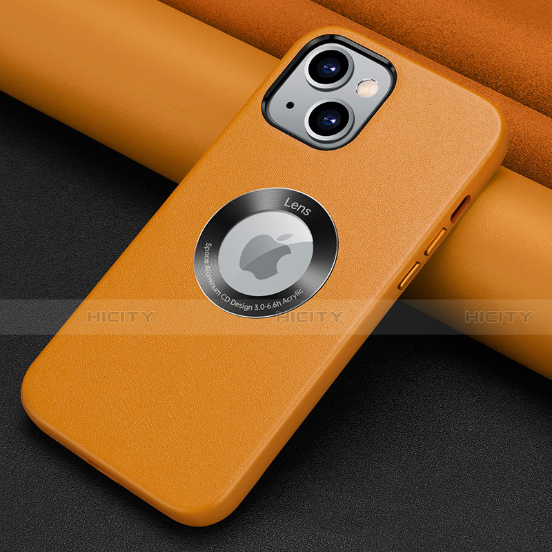 Handyhülle Hülle Luxus Leder Schutzhülle A08 für Apple iPhone 13 Mini Orange