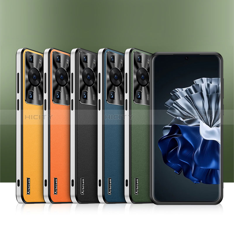 Handyhülle Hülle Luxus Leder Schutzhülle AT1 für Huawei P60 Pro