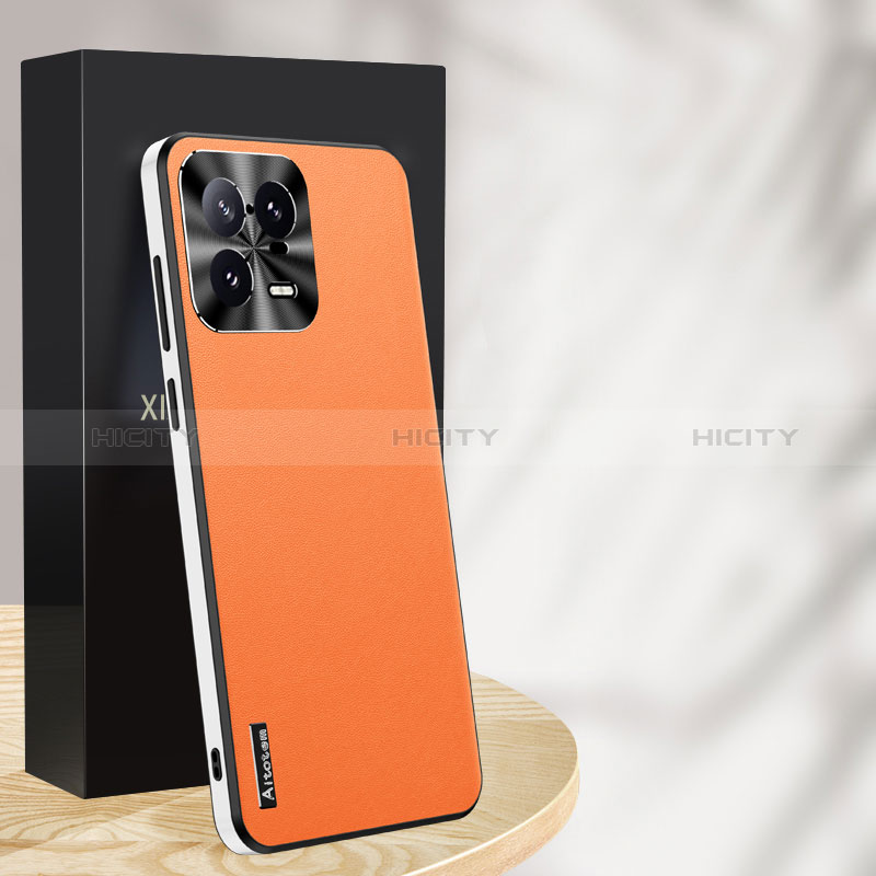 Handyhülle Hülle Luxus Leder Schutzhülle AT1 für Xiaomi Mi 13 Pro 5G Orange