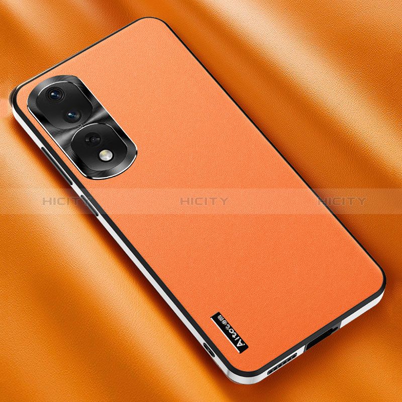 Handyhülle Hülle Luxus Leder Schutzhülle AT2 für Huawei Honor 80 Pro Flat 5G Orange