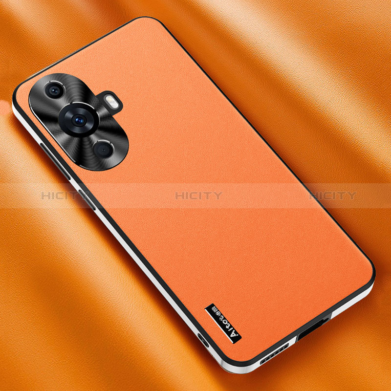 Handyhülle Hülle Luxus Leder Schutzhülle AT2 für Huawei Nova 11 Orange