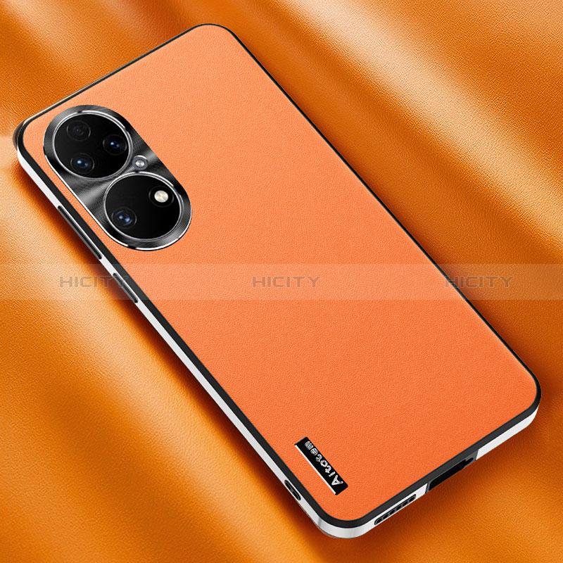 Handyhülle Hülle Luxus Leder Schutzhülle AT2 für Huawei P50 Orange