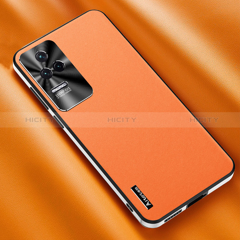 Handyhülle Hülle Luxus Leder Schutzhülle AT2 für Xiaomi Redmi K50 5G Orange