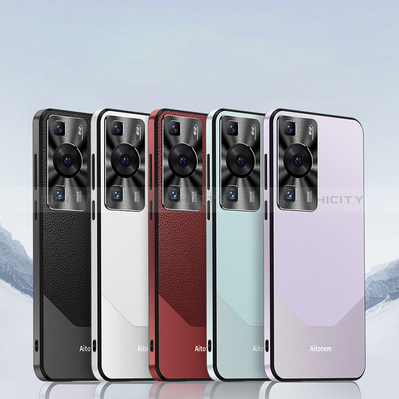 Handyhülle Hülle Luxus Leder Schutzhülle AT3 für Huawei P60 Pro