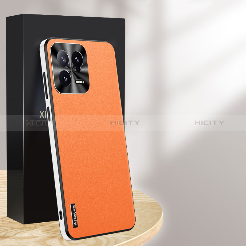 Handyhülle Hülle Luxus Leder Schutzhülle AT3 für Xiaomi Mi 13 5G Orange Plus