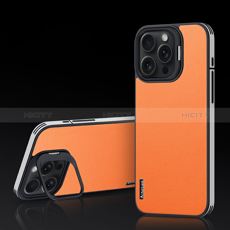 Handyhülle Hülle Luxus Leder Schutzhülle AT5 für Apple iPhone 14 Pro Max Orange