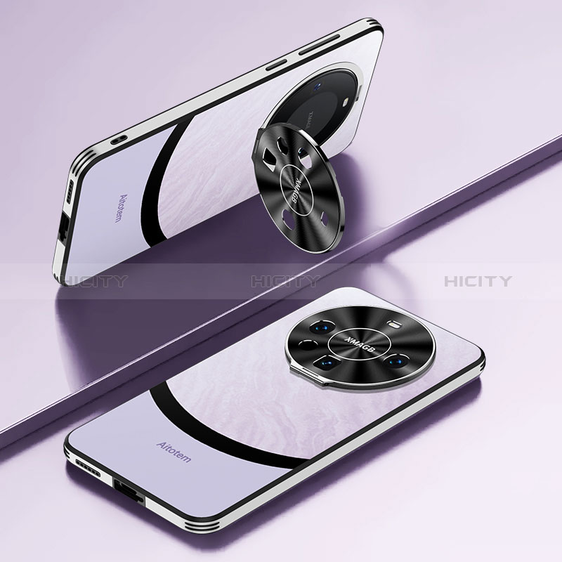 Handyhülle Hülle Luxus Leder Schutzhülle AT5 für Huawei Mate 60 Pro Violett Plus