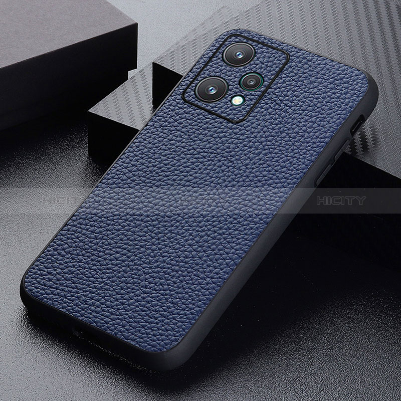 Handyhülle Hülle Luxus Leder Schutzhülle B02H für Realme Q5 5G Blau