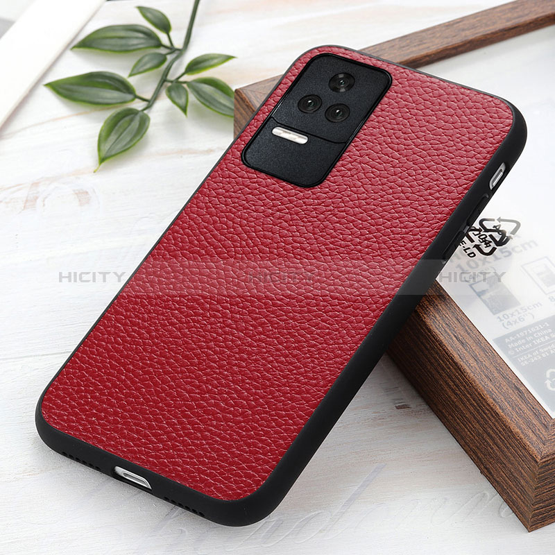 Handyhülle Hülle Luxus Leder Schutzhülle B02H für Xiaomi Redmi K40S 5G Rot Plus