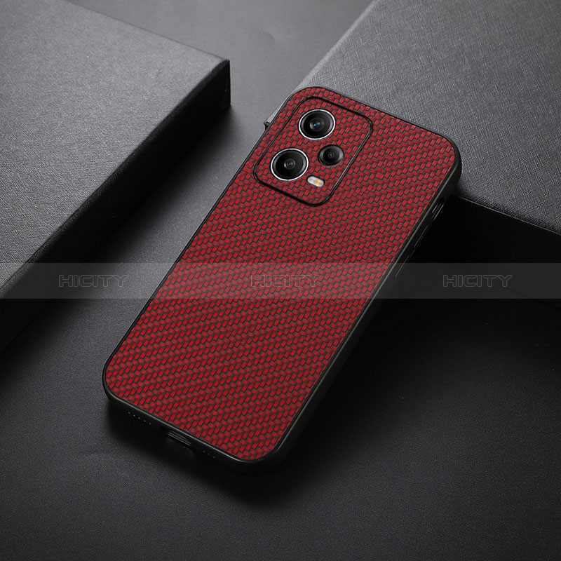 Handyhülle Hülle Luxus Leder Schutzhülle B02H für Xiaomi Redmi Note 12 Pro 5G Rot