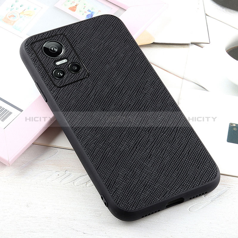 Handyhülle Hülle Luxus Leder Schutzhülle B03H für Realme GT Neo3 5G Schwarz