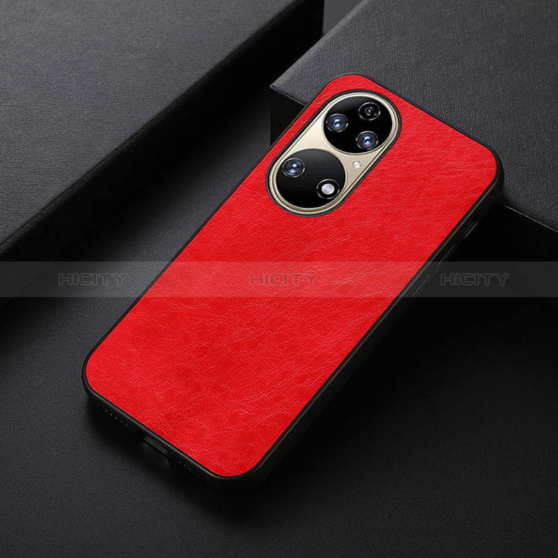 Handyhülle Hülle Luxus Leder Schutzhülle B05H für Huawei P50 Rot