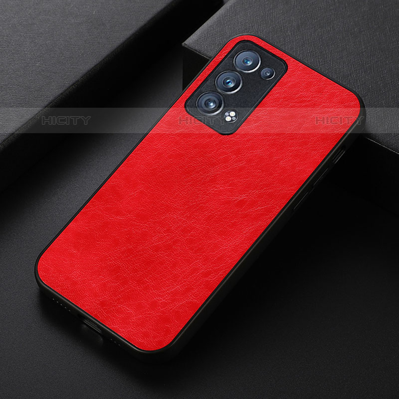 Handyhülle Hülle Luxus Leder Schutzhülle B05H für Oppo Reno6 Pro 5G Rot