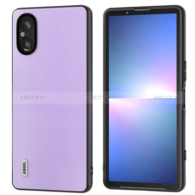 Handyhülle Hülle Luxus Leder Schutzhülle B05H für Sony Xperia 5 V Violett Plus