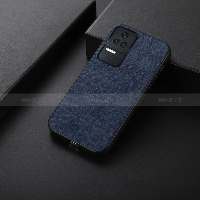 Handyhülle Hülle Luxus Leder Schutzhülle B05H für Xiaomi Poco F4 5G Blau Plus