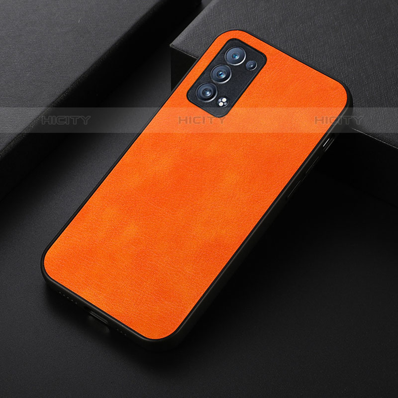 Handyhülle Hülle Luxus Leder Schutzhülle B06H für Oppo Reno6 Pro 5G Orange